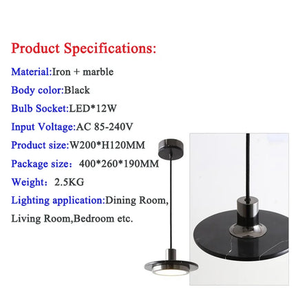 Suspension en verre moderne avec lumière LED, design élégant pour salle à manger et hôtel