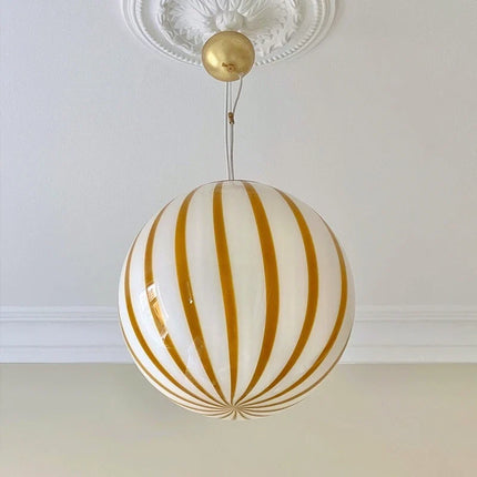 Suspension boule en verre coloré moderne LED pour chambre et salon