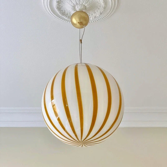 Suspension boule en verre coloré moderne LED pour chambre et salon