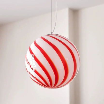 Suspension boule en verre coloré moderne LED pour chambre et salon