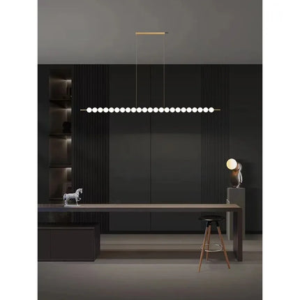 Suspension LED moderne en laiton cuivré boule blanche pour bar et salon