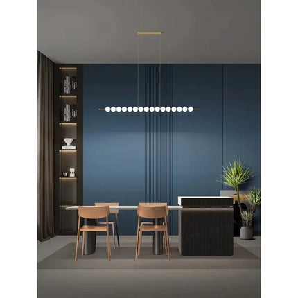 Suspension LED moderne en laiton cuivré boule blanche pour bar et salon
