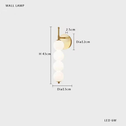 Suspension LED moderne en laiton cuivré boule blanche pour bar et salon