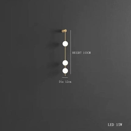 Suspension LED moderne en laiton cuivré boule blanche pour bar et salon