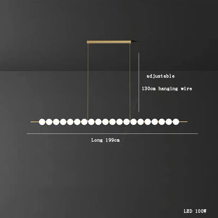 Suspension LED moderne en laiton cuivré boule blanche pour bar et salon
