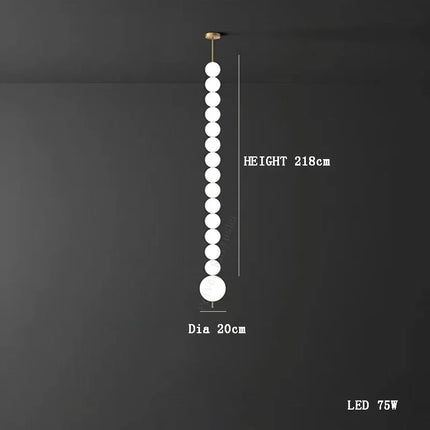Suspension LED moderne en laiton cuivré boule blanche pour bar et salon