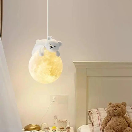 Suspension LED créative animaux dessin animé en PVC pour chambre