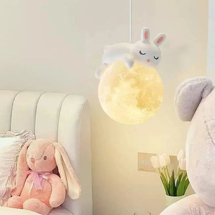 Suspension LED créative animaux dessin animé en PVC pour chambre